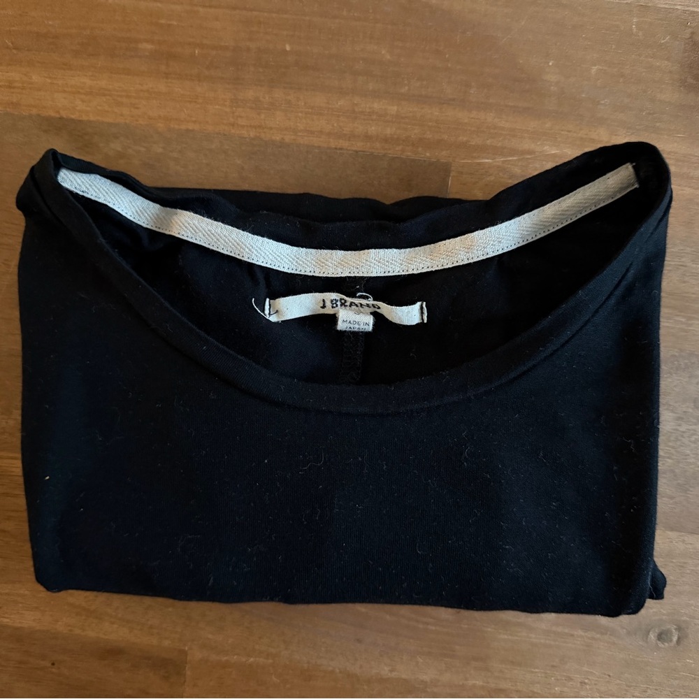 J Brand Classic Slim Fit Black Tee